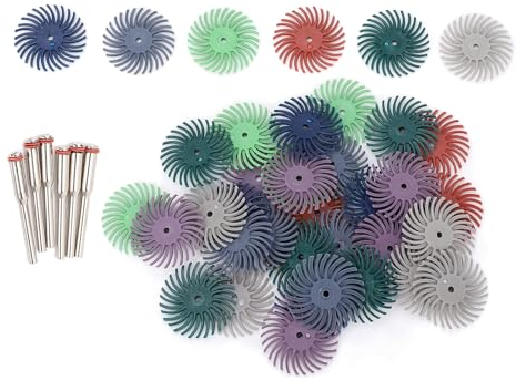 Mini Kit de Rueda de Pulido con 42 Discos, Pulido de Limpieza Eficiente, Herramienta Versátil para Artistas Carpinteros, Construcción Duradera, Fácil de Usar para Raíces de Madera