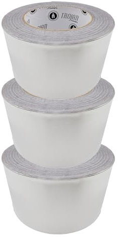 Trojan Aluminium Tape (96mm x 45m),Highly Adhesive Aluminium Foil Tape, Insulation Tape For Insulating And Sealing Ducts & pipes, Heat Resistant, Silver, Water Proof Foil Insulation Tape (3)