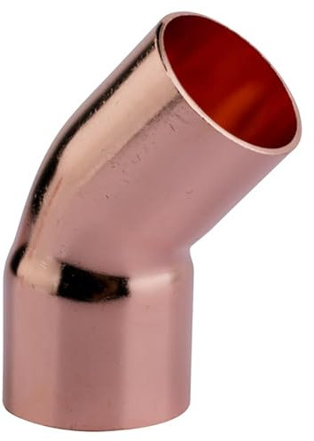 3S SuperSamaStore Raccordo a Gomito 45° per Tubi Condizionatore, Giunto Tubo 45 Gradi a Saldare, Curva Angolo Rame per Impianto Climatizzatore e Refrigerazione, Femmina - Maschio 3/8″ (9,52 mm)