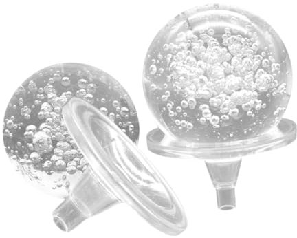 Kisangel Lot De 2 Boules De Cristal À Bulles pour Fontaines À Eau Fontaines De Table en Boule De Cristal avec Support Décoration De Fontaine À Eau en Boule De Cristal