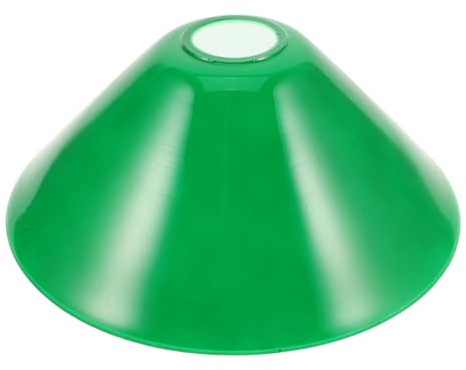 Ciieeo Green Glass Lamp Shade Replacement Bell-Shaped Vintage Lampshade for Banker Desk Lamps Library Lights with Easy-Clean Surface and Fit