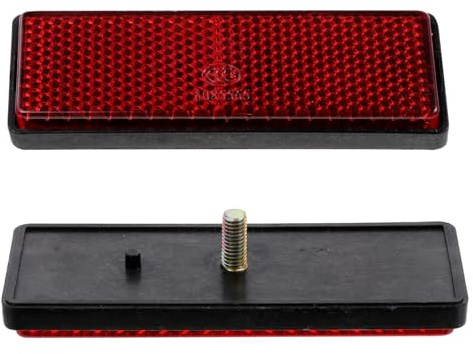 SOPOTUTU 10 Pezzi Riflettori di Sicurezza per Bicicletta Rosso Quadrati per Veicoli a Due Ruote Elettrici e Bici Resistenti alla Corrosione per visibilità Notturna e Sicurezza Stradale