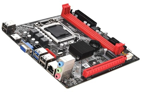 kesurpae Scheda madre B75A per computer desktop, interfaccia USB0, supporta memoria DDR3, forte compatibilità, scelta per i giocatori, scheda madre LGA 1155, 2xDDR3 a canale, durevole
