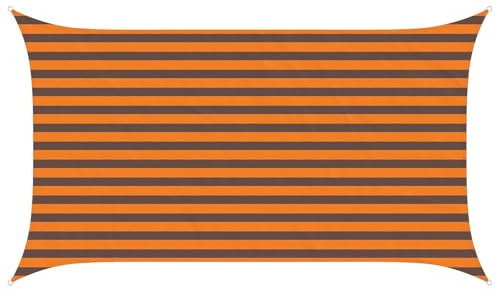 vidaXL Toldo Vela de Sombra Naranja y Marrón 3,5 x 2 m