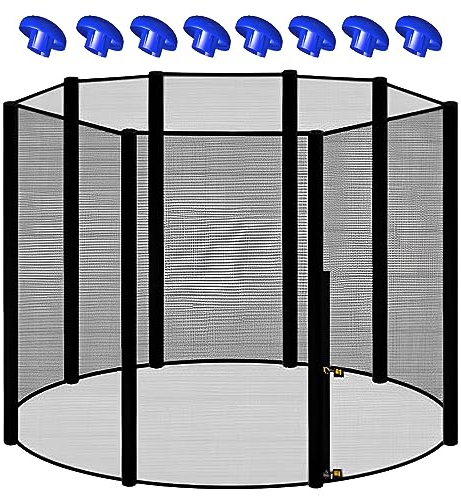 Trampolin Ersatznetz Sicherheitsnetz Trampolinersatznetz Ø 244 | 305 | 366 | 396 | 427 cm Ersatznetz Netz Ersatznetz Fangnetz (Ø 305 cm (8 Stangen))