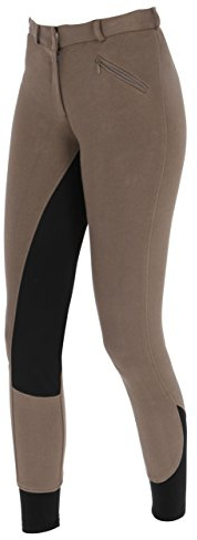 Covalliero Pantalones de Montar Economic, Talla 36, Wood, algodón, Elastano, elásticos, Antideslizantes, Bolsillo con Cremallera