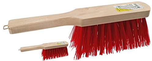 Peggy Perfect, A.1135 Lot de 2 balayettes de chantier, bois naturel, poils en élasthanne 30 cm