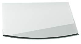OKEPS Ofenplatte G6 Segmentbogen 6 mm x 1100 mm x 850 mm ESG mit 18mm Facette Glasplatte Bodenplatte Kaminplatte Funkenschutz Kaminglas Funkenschutzplatte