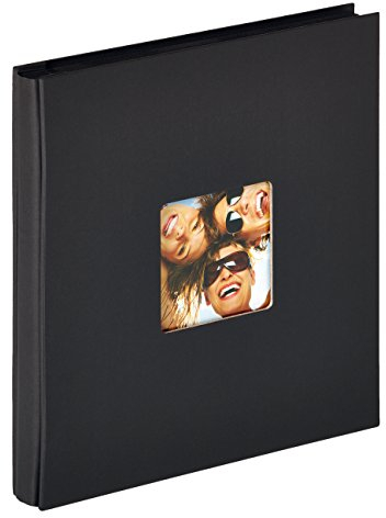 walther design Fotoalbum schwarz 400 Fotos 10x15 cm Einsteckalbum mit Cover-Ausstanzung, Fun EA-110-B
