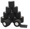 Fuluning, Tapeverband, Selbsthaftend Tape, stark Sport Tape für Handgelenk (5cm12Rolls, Black)