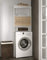 TEMAHOME Wave Mobile For Washing Machine, White Oak, 64.3 x 19.2 x 177 cm