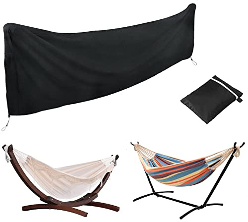 Camping Hammock Cover UCARE Waterproof Protective Sleeve Rain Cover Sun Shield,Heavy Duty 420D Oxford Fabric Dust With Adjustable Cord for Outdoor Hammocks and Double Hammocks with Stand