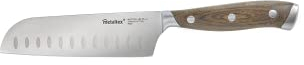 Metaltex HERITAGE - Cuchillo Santoku Línea HERITAGE mango de madera y hoja enteriza de 12.5 cm