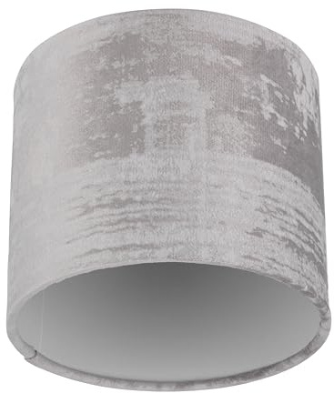 REV Abat-jour en aspect vintage pour lampe de table, suspension et sur pied, diamètre 14 cm, rond, gris