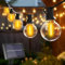 btfarm 23M/75FT Solar Festoon Lights Outdoor, 30+3 LED Solar String Lights Outdoor Garden with G40 Shatterproof Bulbs, 4 Light Modes Waterproof Solar Lights for Gazebo Patio Wedding Decor