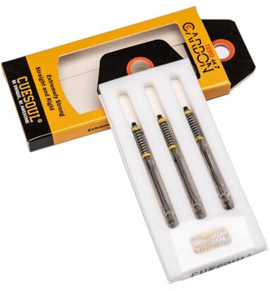 CUESOUL TERO AK7Aste/stelo per Freccette in Carbonio, Sottili, telescopiche a Molla Integrate, Set da 3 Pezzi