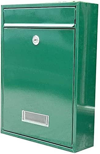 ODDAZ Buzón de Pared Correo,Buzón de Pared con Cerradura con Etiqueta de dirección y Dos Llaves Caja de Seguridad Impermeable para Correo, Cartas y Paquetes Buzón para el hogar u Oficina