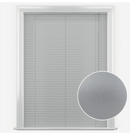 Silver Aluminium Venetian Blinds 152cm Drop (25mm Slats)