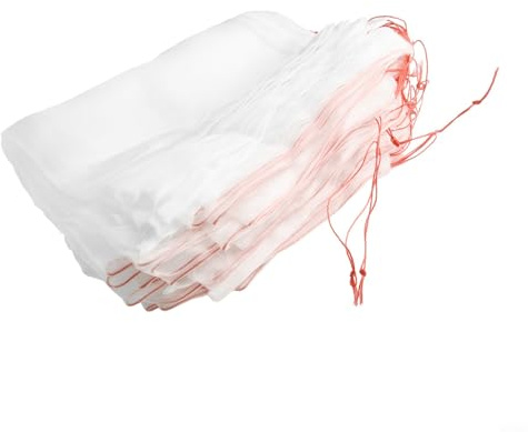 Sacchetti di protezione per frutta in rete di nylon riutilizzabile, chiusura a coulisse, traspirante, panno trasparente, protegge piante, fiori, verdure da insetti, uccelli, parassiti, sicuri per