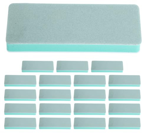 SHINEOFI Juego de 25 Bloques Pulidores de Uñas de Doble Cara, Esponja Abrasiva Verde y Clara para Lijado Fino y Grueso, Herramientas Profesionales para Manicura, Modelismo y Manualidades,
