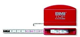 BMI 407341010 Taschenbandmaß Top mit Innenmessung, Länge 3 m, weisslackiertes Band