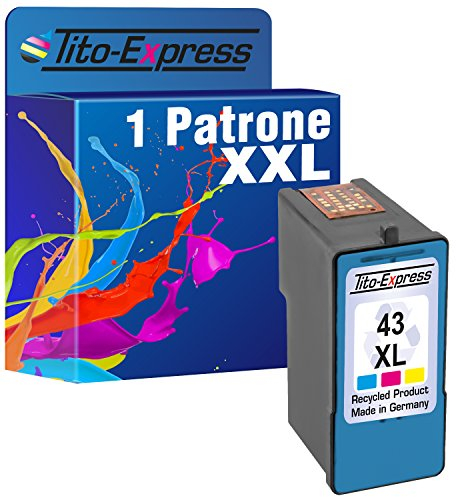 Tito-Express PlatinumSerie 1x Tinten-Patrone für Lexmark 43 XL Color X9350 X7550 X7675 X9300 X9350 X9570 X9575 Z1520