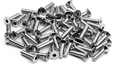 MroMax M3 x 12 chiodi, viti e elementi di fissaggio in acciaio inox 304 esagonale a testa piatta viti a testa svasata, 50 pezzi