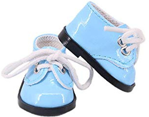Aeromdale 1 paire de chaussures de poupée brillantes de 5 cm pour poupée de 36,1 cm - Bleu
