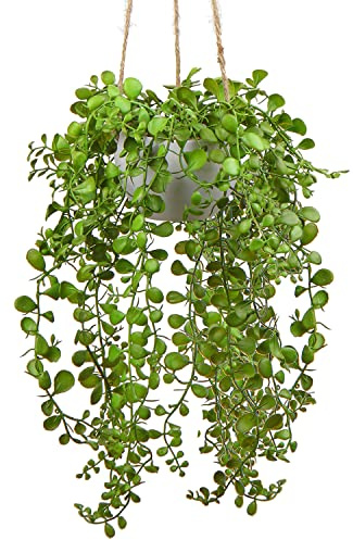 Briful 14 Artificial Hanging Plants Hanging Trailing Plants Fake Plants in Pot, Decorative Artificial Plants Indoor for Home Kitchen Bedroom Wall Decoration