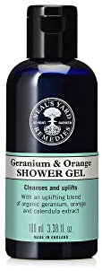 Neal’s Yard Remedies Geranium & Orange Shower Gel | Energising & Conditioning Shower Gel with Soothing Calendula Extract | Vegan Shower Gel made with Organic Ingredients | 100ml