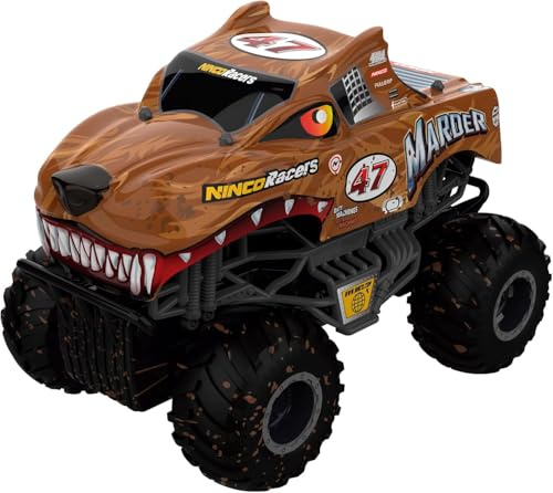 Ninco - Ferngesteuertes Auto fur Kinder ab 6 Jahren mit Tierdesign | Marder | Monstertruck | Inklusive 500-mAh-Akku, USB-Ladegerät und progressiver Beschleunigung (NH93145)