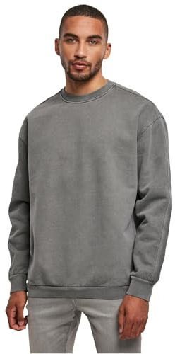 Urban Classics Herren Heavy Terry Garment Dye Crew darkshadow, 4XL