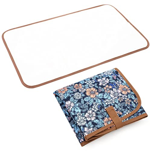 Lekebaby Foldable Baby Change Mat | Portable Travel Changing Mat with Flower Cartoon Design