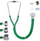 SCIAN Stetoscopio Sprague Rappaport per medici, infermieri, studenti di medicina, stetoscopio cardiologico multifunzionale a doppia testa con campana convertibile per adulti, bambini e neonati (verde)