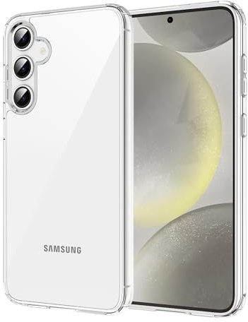 iCatchy Case Compatible for Samsung Galaxy S24 6.2-Inch, Shockproof Bumper Anti-Scratch Hard PC Back Clear Back Phone Cover (Clear)