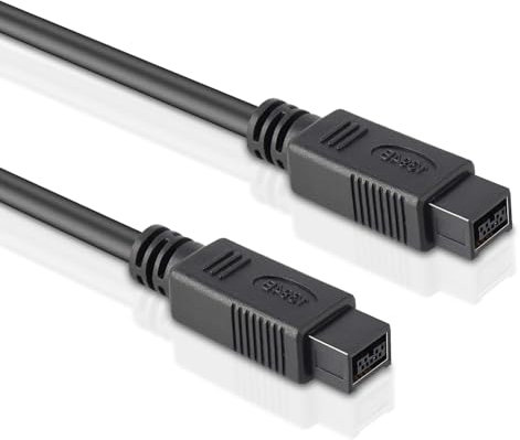 La Brodée Cavo adattatore da Firewire a USB IEEE 1394 da 9 pin a 9 pin, Firewire 800, cavo di prolunga per videocamera DV
