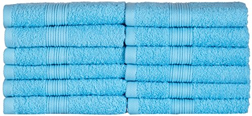 NatureMark Gästetücher – 12er Pack (30x50 cm), 100% Baumwolle, Oeko-Tex Zertifiziert, weich, saugfähig und pflegeleicht – Für Bad, Gäste & Spa – Türkis