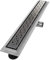 VILSTEIN Duschrinne 60cm, Edelstahl Bodenablauf Komplettset, extra flach, Siphon mit Geruchsstop, Haarsieb - Kreise