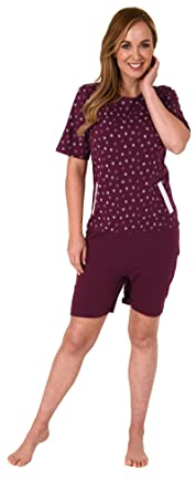 Normann Care Damen Kurzarm Pflegeoverall mit Reißverschluss am Rücken und am Bein 291 271 90 904, Größe:S, Farbe:Beere