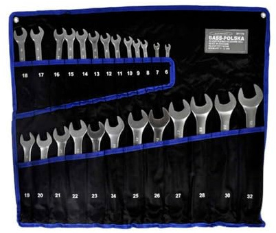 Jeu de clés CRV 6-32 mm, 25 pièces | BASSPOLSKA | Garantie 10 ans |