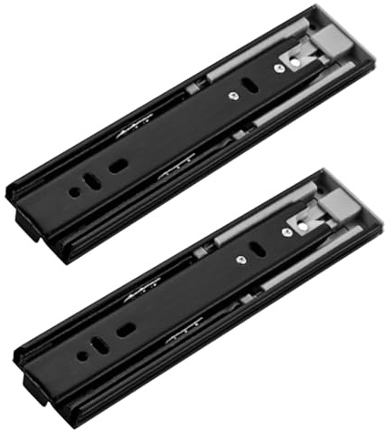 YCCYHQ 1 Paar Push-to-Open-Schienen für Schubladen mit Vollauszug, 15/20 cm, 50 KG Tragkraft, Seitliche Montage, Grifflos, Touch-Öffnung(20CM/8IN)