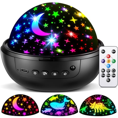 Night Light Projector 93 Lighting 3 Films,Sensory Lights 360° Rotate Timer