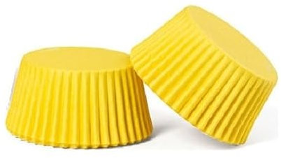 70 Pirottini tondi in carta forno antiaderente, resistente Fino a 180°C per 30 min - ø 25 x 17 h mm - GIALLO - pirottino TONDO decorazione per cioccolatini, DOLCI, dolcetti - pasqua, natale
