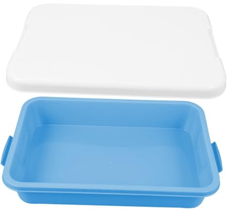 SUPVOX Arenero para Niños Pequeño De Plástico Azul, Caja Portátil con Tapa, Almacenamiento para Juguetes Infantiles, Adecuado para Juegos Al Aire Libre y Actividades De Interior