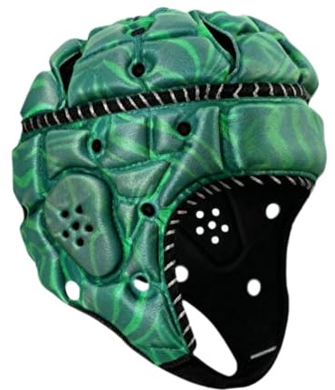 Jiuvaso Casco da Rugby, Berretto Sportivo con Imbottitura Morbida, Attrezzatura da mischia, Casco da Football, Protezione per la Testa da Rugby per Flag, Verde