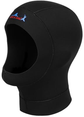 KBOLAE DIVE SAIL - Gorras de buceo de neopreno CR de 3 mm superelásticas, con protector solar en los hombros, gorra de natación para hombre 【XL】