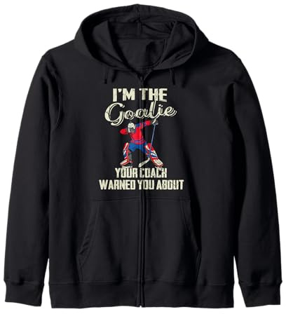 BZR Maillot de Gardien de But de Hockey pour garçon Sweat à Capuche