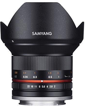 Samyang SY12M-E-BK 12mm F2.0 Ultra Wide Angle Lens for Sony E Cameras, Black