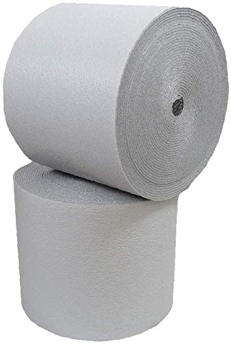 NASATECH 3MM (1/8 Inch) 16inch x 100ft Reflective Foam Core Insulation Roll Radiant Barrier White/Foil Faced Solid Vapor Barrier Warehouse Building Commercial Residential R7-21