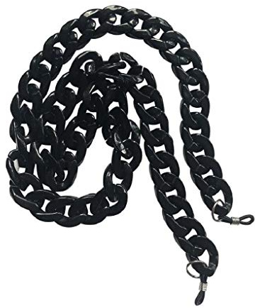 Karriter NEW Black Chunky Big Oversized Chain Sunglasses Spectacle Glasses Cord Holder